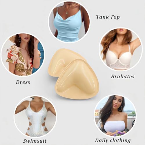 Image of DEPOVOR Ultra Boost Inserts Double-Sided Adhesive Pads Sticky Bikini Padding Inserts for Sports Bra Swimsuit