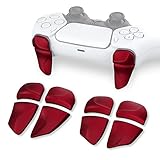 PlayVital ps5コントローラーに対応用2ペアショルダーボタンエクステンショントリガー、ps5 edge対応用ゲーム改善アジャスター、ps portal対応用バンパートリガーエクステンダー【スカーレットレッド】