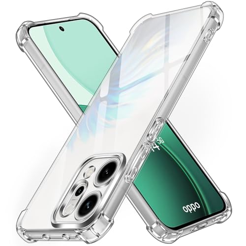 ivoler Funda HD Clara para OPPO Reno 14 5G, Carcasa Protectora Antigolpes Antiarañazos Transparente con Cojín Esquina Parachoques, Suave TPU Silicona Caso Delgada Bumper Case