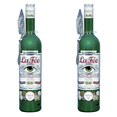 La Fée Parisienne Absinthe Supérieure 68% + Serving Spoon 68% 0.7 (Packung mit 2)