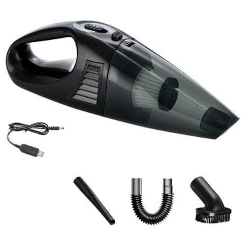 ポータブルハンドヘルド真空コードレス充電式カーデバイス強力な吸引力と操作が簡単 & ペットの毛の車