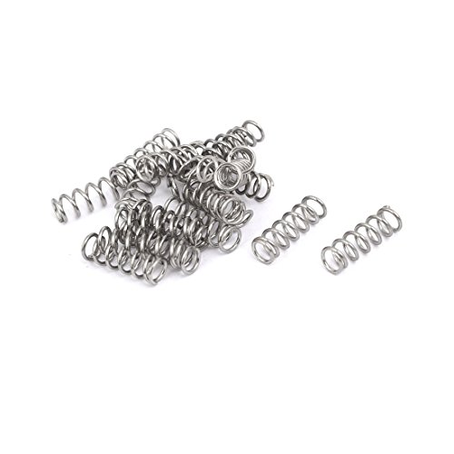 Aexit 0.7mmx5mmx15mm 304 Springs Stainless Steel Compression Springs Silver Compression Springs Tone 20pcs