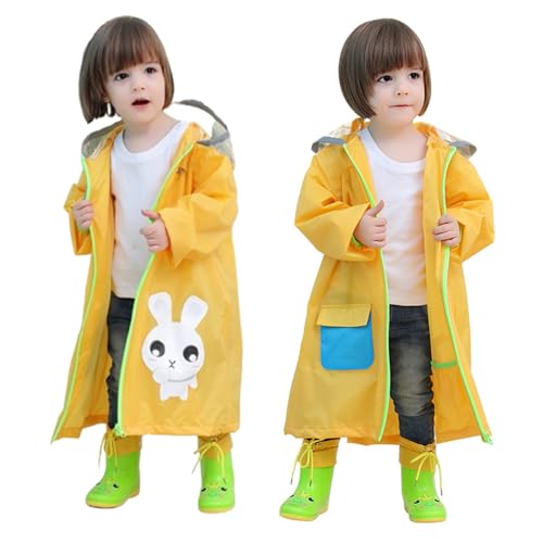 Listado de Chaquetas impermeables para Bebé los 5 mejores. 45 Traje de lluvia de una pieza para niños, unisex, impermeable, para niños pequeños,chaqueta impermeable con capucha, poncho de lluvia para y niñas (MX/US, Alfa, X-Grande,...