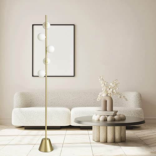 Miloox By Sforzin Piantana Pomi, A 5 Luci, Color Oro, Vetro, Altezza 170 Cm - 2