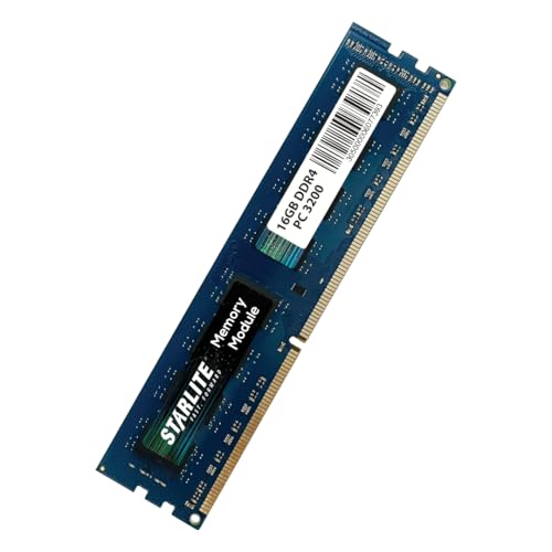 Image of STARLITE 16GB DDR4 RAM for Desktop | 3200MHz Long DIMM | CL22 | 240-Pin | PC4-25600 High-Performance Desktop Memory Module