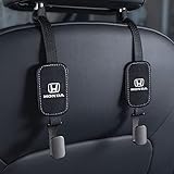 2 Autositze Haken,Tragbarer Autositz Organizer Metall Veranstalter Inhaber Haken,Sitz KopfstüTzen Auto Haken für Honda Accord Civic CRV Fit Pilot EX CR-V EX-L Touring Pilot,Rücksitz Organizer,Schwarz
