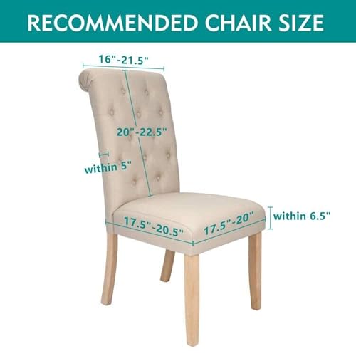 Life Magic Dining Chair Covers 4 Pack Parsons Chair Cover Kitchen Chair Slipcover Washable Removable For Kitchen, Hotel, Restaurant (Khaki) #TOP1