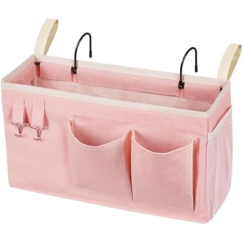 Bedside Caddy, Bedside Storage Bag Hanging Organizer for Bunk Dorm Bed Rail