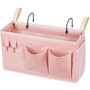 Bedside Caddy, Bedside Storage Bag Hanging Organizer for Bunk Dorm Bed Rail