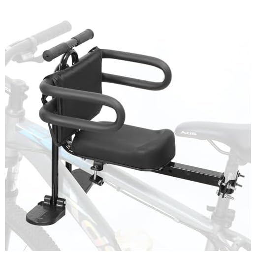 Kids Bike Seat Front Mounted and Handlebar Child Bike Seat Detachable Front Mounted Toddler Bicycle Seats Bicycle Seats with Foot Pedals for Children 2~5 Years Compatible with All Adult MTB