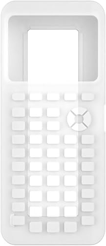 Miniatura 3 de Funda protectora de silicona suave a prueba de arañazos para calculadora Texas Instruments TI-84 Plus CE, color blanco