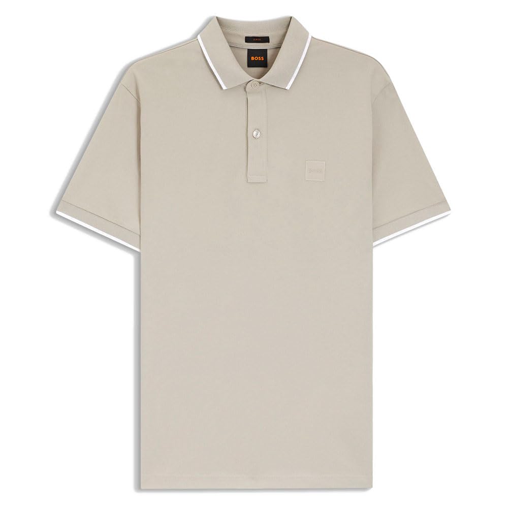 BOSS Men's Polo Shirt, Open Grey 070, XL