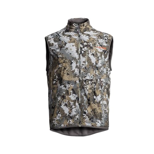 SITKA Ambient 100 Vest Lightweight Primaloft Evolve Insulated Vest with Durable Water-Repellent Ripstop Nylon Breathable & Stretch for Active Outdoor Use Elevated L