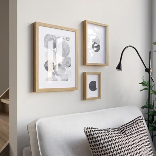 Image of Ikea RODALM Picture Frame, Natural Birch, 13x18 cm, Wall Mount with Glass Cover