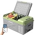 JicSuXi 12V Car Refrigerator, 17 Quart Portable Freezer 12 Volt Car Fridge (-4?~68?) Compressor Electric Cooler with 12/24V DC 110-240V AC, APP Control For Car Truck RV Camping, Travel Outdoor Home