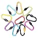 Luzhengyang 10Pcs D- Aluminum Alloy Carabiner Hook Clip Keychain Screw Lock - Climbing Gear - Outdoor Camping Hiking - Multipurpose Key Holder