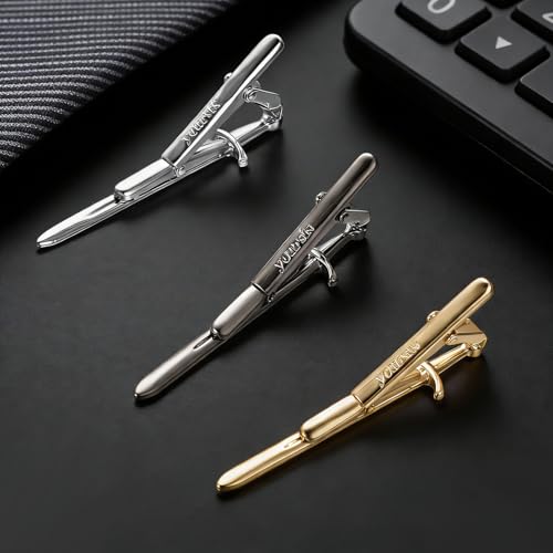 Image of Yoursfs Vintage Scottish Sword Tie Clips for Men Personalised Tie Clips Funny Sword Tie Bars Unique Cool Tie Pin for Men's Jewelry Gift