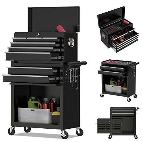 I-Choice Rolling Tool Chest, 8-Drawer Tool Chest With Wheels, High Capacity Tool Box Storage Toolbox Organizer With Sliding Drawers, Tool Box With Wheels For Workshop Garage Mechanics #TOP26
