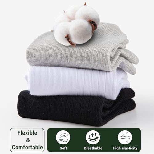 Mens Ankle Low Cut Cotton Socks, 7 Pairs Thin Athletic Short Casual Socks Size 10-134