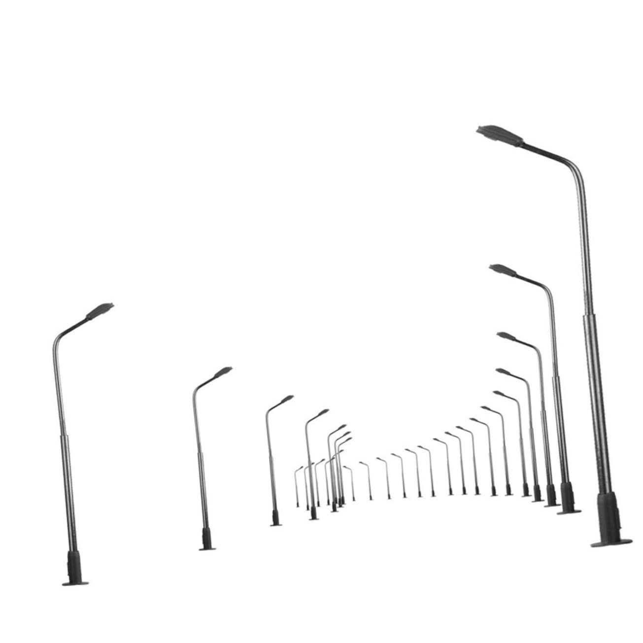 SEWOART Led Simulated Street Light Model 1/150 Scale 10pcs Pack for Model Layout Decor Random Color