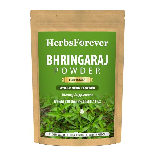 HerbsForever Bhringaraj(Eclipta Alba)-Whole Plant Powder Hair Scalp & Liver Support Wild Harvested -Non GMO - 2X Potency| Ultra Clean| NO Sand & Mud | Steam Sterilized| 16oz-1LBS Ayurvedic Premium