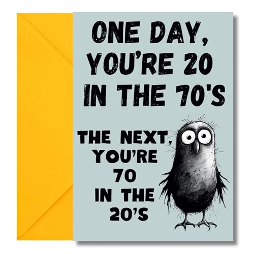 LimaLima 70th Birthday Card For Men & Women Funny 70 In The 20s Design