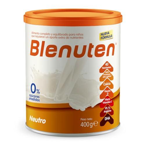 Blenuten Neutro 0% Azúcar | 400g | Suplemento Alimenticio Para Niños con Vitaminas y Minerales