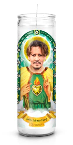 LitFriends Saint Johnny Depp Celebrity Prayer Candle: Non Scented |