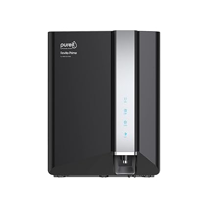 HUL Pureit Revito Prime Mineral RO+MF+UV in-Tank 7 stage 8L Water purifier with DURAViva technology (Black)