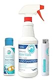 Stream 2 Sea Friendly Mask Defog, Refillable Hand Sanitizer and Hand Sanitizer Refill Bundle - Natural Protection for the Lips and Goggles, Diving Masks and Shields- Reef Safe, Paraben Free