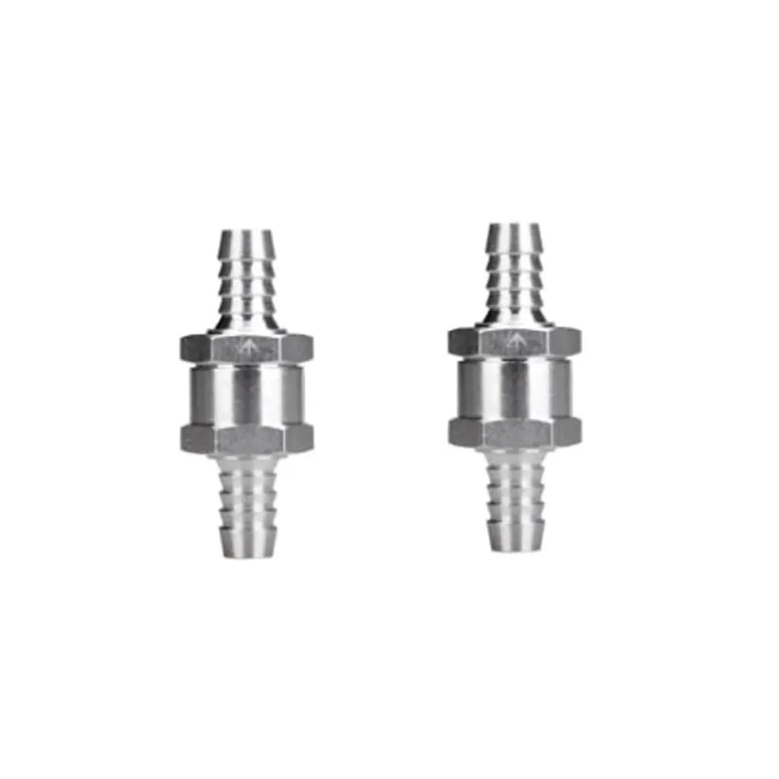2 Pcs 6mm Non Return Line 1-Way Check Valve(8mm)