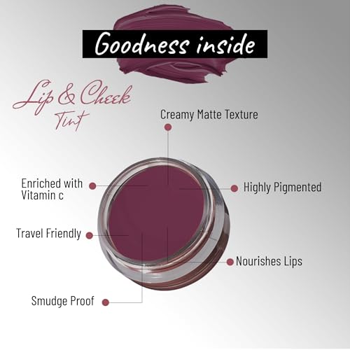 Image of Seven Seas Lip & Cheek Tint Richness Of Essential Oils And Vitamin C For Lips, Eyelids & Cheeks, Matte Finish Give You A Soft Natural Glow (Wine Berry), 1 Count