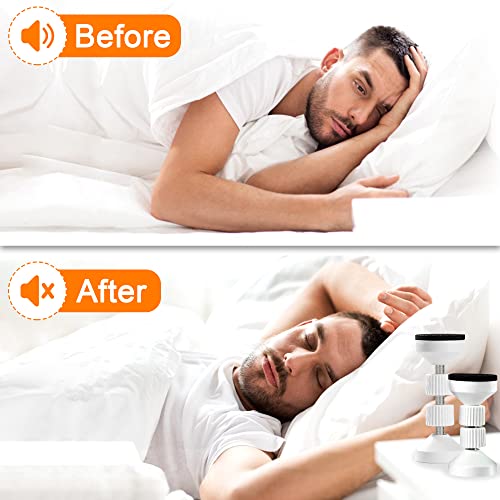 Cosbur 4Pcs Headboard Stabilizers, Headboard Stoppers For Wall, Bed Stoppers, Adjustable Threaded Bed Frame Anti-Shake Tools For Wall Beds, Cabinets, Sofas, Adjustable From 1.8"-3.15" (White) #TOP4