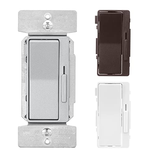 Image of Eaton Universial Decorator Dimmer 120V, White /Sliver Granite /Oil Rubbed Bronze