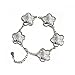 DIYthinker Littérature Brique Noir, Blanc, Moderne Jet d'encre Illustration Motif Forme de Fleur Cadeaux chaîne Bracelet en métal des Bijoux avec décoration de la chaîne
