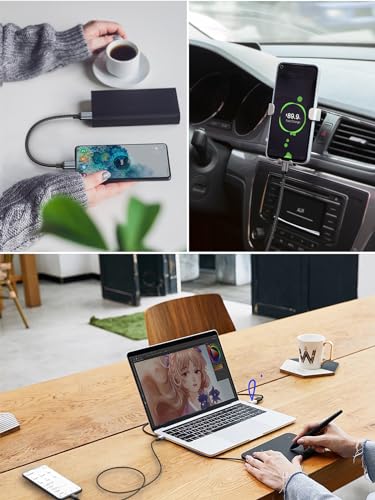 Image of CableCreation USB C to USBC Cable 2-Pack 0.5FT, Type C Fast Charging Cable | 60W Short Compatible with iPhone 16, 15, MacBook Pro, iPad Pro Air 4, Galaxy S24 S23+ S22, Power Bank