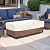 okcool Outdoor Coffee Table Cover,Waterproof Rectangular Patio Small Side Table Cover,48 x 28 x 16 inch, Outdoor Table Covers Waterproof Rectangle,Beige & Brown