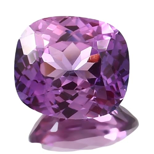 Saphir de Ceylan naturel violet rose en coussin de 12x11mm, le cadeau idéal pour créer un bijou