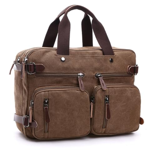 Canvas Bag Business Briefcase Hand Cross Slung Shoulder Three Use Bag Large Computer Bag
