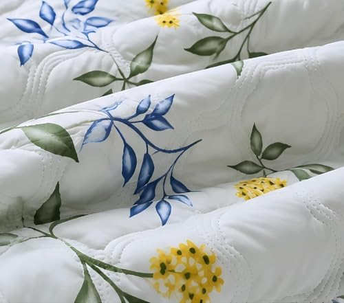 Image of Dohar Single | Double Bed Polycotton Blankets for Summer 90x100inch, 150GSM Ac Comforter and Cooling for Summer Classic Printed Design Quilt Ideal for Gifting (Green, Single)