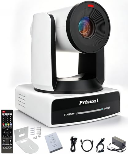 Image of Prisual Ultra 4K PRO NDI PTZ Camera Gen 5, 30x Optical Zoom, 1 /1.8 inch UHD CMOS 8.42MP, 4K 60P AI Tracking, HDMI SDI USB3.0&2.0 for Church, Freed Support(Official NDI 6 & NDI HX3 Certified)TEM-4K30N PRO