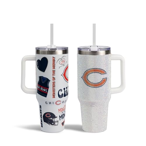 Image of The Memory Company Officially Licensed 2-Pack Game Day Tumblers Team Spirit /Bling, Chicago Bears