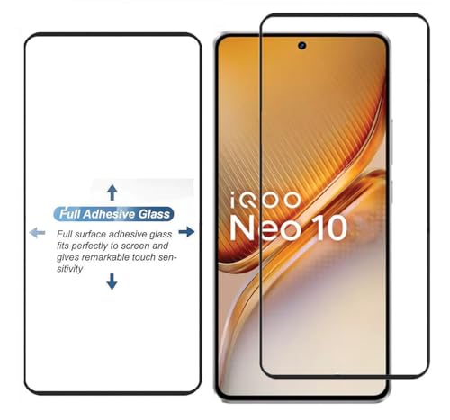 Image of FabeKee Tempered Glass Screen Protector Compatible For Black Cellphone With Edge To Edge Coverage And Easy Installation Kit (Transparent, iQOO Neo 10)