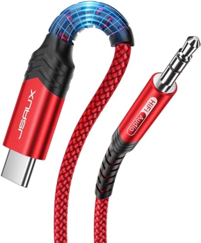 JSAUX USB C to 3.5mm Audio Aux Jack Cable for iPhone 17 Pro Max/Air [3.3ft], Type C to 3.5mm Headphone Car Stereo Cord Compatible with iPhone 16/15 Pro Max,Samsung Galaxy S25 S24, iPad Pro, Pixel 9/8