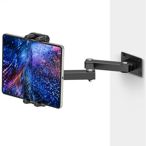 JUBORUI Soporte Tablet Pared, Soporte de Pared para Tablet, Soporte iPad Pared con Brazo Metálico...