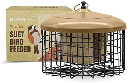 Squirrel Proof Suet Feeder That Surprised Us – Here Are Our Top Picks 8 MEKKAPRO Bird Feeder Squirrel Proof with Hanging Metal Roof, Bird Feeder for Outside Wild Birds, Two Suet Capacity, Very Adaptable and Easy to Use Wild Bird Feeder, Caged Design