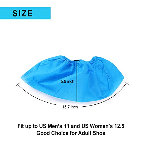 Shoe Covers Disposable Non Slip, Non Woven Fabric Boot Covers for Indoors 100 Pack (50 Pairs)