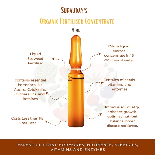 Image of Organic Liquid Fertilizer Concentrate! Enhance Health Resistance with Natural Enhancers like Minerals, Vitamins & Enzymes Perfect for Plants, Vegetables, Fruits (Pack of 5)