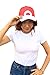 Trend Basics Embroidered Trainer Red Hat. - 2004 Trainer Red Design (6 Panel Adjustable Metal Buckle)