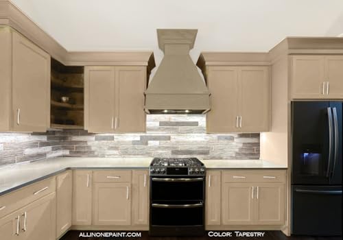 Heirloom Traditions ALL-IN-ONE Paint, Tapestry (khaki brown), Gallon - Durable cabinet and furniture paint. Built in primer and top coat, no sanding needed. Includes our 30 featured color card.